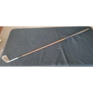 Antique Vintage Spalding Kro Flite Hickory Wood Shaft Golf Club Cleek 3 Iron